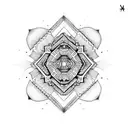 mandala geometric aztec tattoo design idea