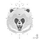 angry bear tattoo design idea
