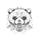 punk bear tattoo design idea