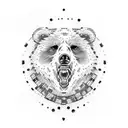 punk bear tattoo design idea