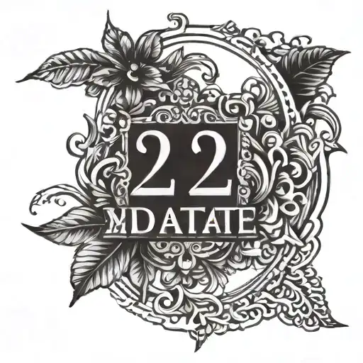 create a tattoo that has the date 19 11 2023 just the date tattoo design idea