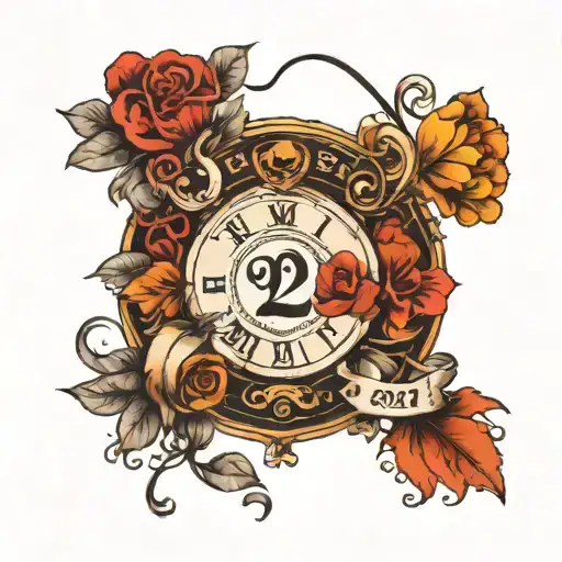 create a tattoo that has the date 19 11 2023 love tattoo design idea