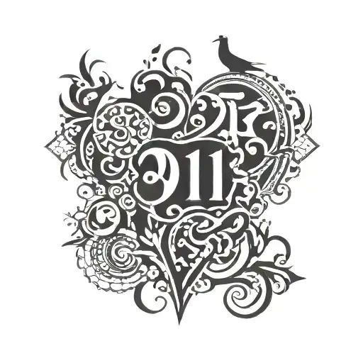 create a tattoo that has the date 19 11 2023 love tattoo design idea