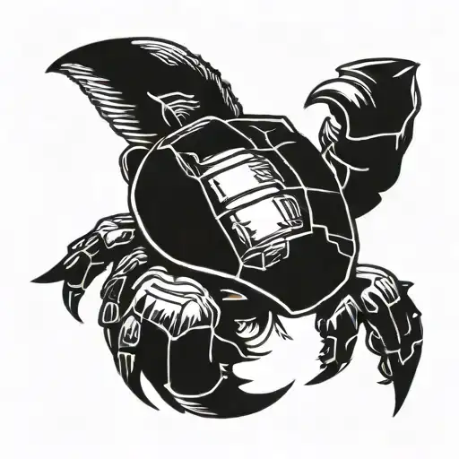 hermit crab minecraft creeper inside tattoo design idea