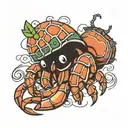 hermit crab minecraft creeper inside tattoo design idea