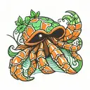 hermit crab minecraft creeper inside tattoo design idea