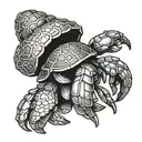 hermit crab minecraft  tattoo design idea