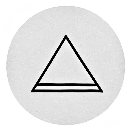 Triangle Circle and Triangle inside triangle tattoo design idea