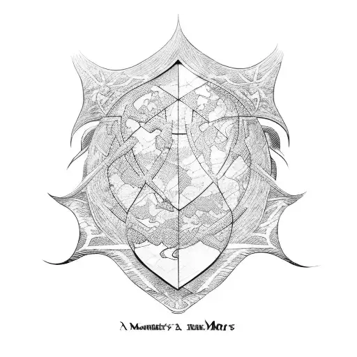 A tattoo design featuring the Marauder's Map footprints leading to a hidden phrase in a blackwork style tattoo design idea