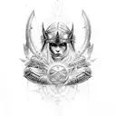 Elden Ring and Valkyrie tattoo design idea