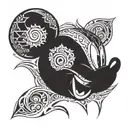 tribal Mickey Mouse tattoo design idea