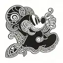 tribal Mickey Mouse tattoo design idea