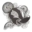 tribal Mickey Mouse tattoo design idea