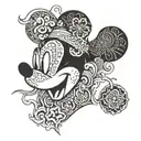 Samoan Mickey Mouse head tattoo design idea