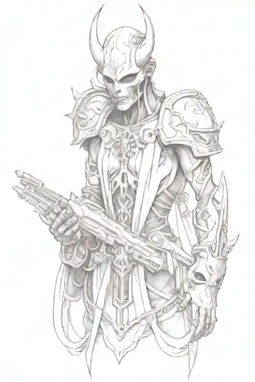 Warhammer 40K Slaanesh tattoo design idea