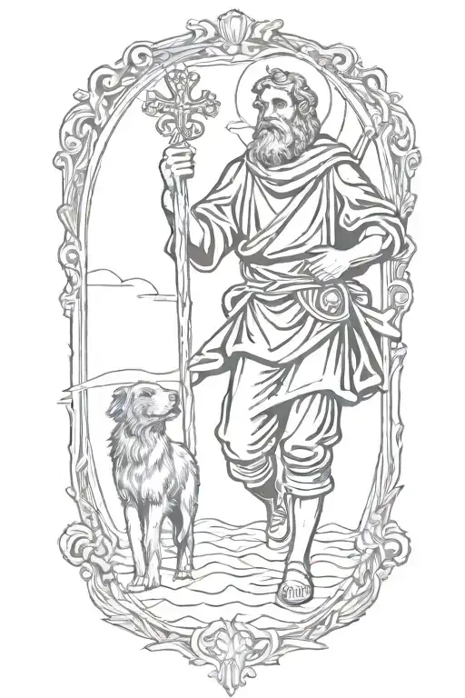 st christopher tattoo design idea