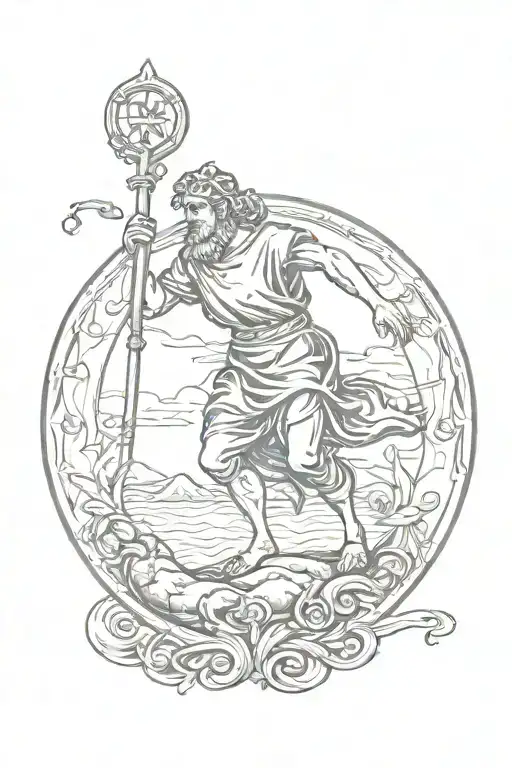 st christopher painting inspired tattoo tattoo design idea