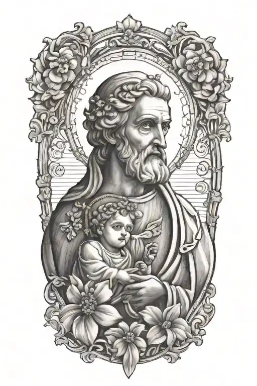 st joseph tattoo design idea