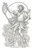 st christopher  tattoo design idea