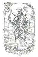 st christopher  tattoo design idea