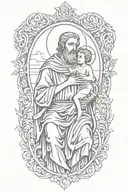 st christopher holding baby jesus  tattoo design idea