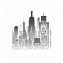 downtown night city from cyberpunk with a shadow figure meeting a guy in front of a blacked out car tattoo design idea