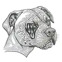 cane corso teeth claws tattoo design idea