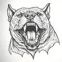 cane corso teeth claws tattoo design idea