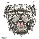 cane corso teeth claws tattoo design idea
