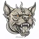 cane corso teeth claws tattoo design idea