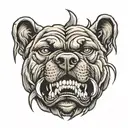 cane corso teeth claws tattoo design idea