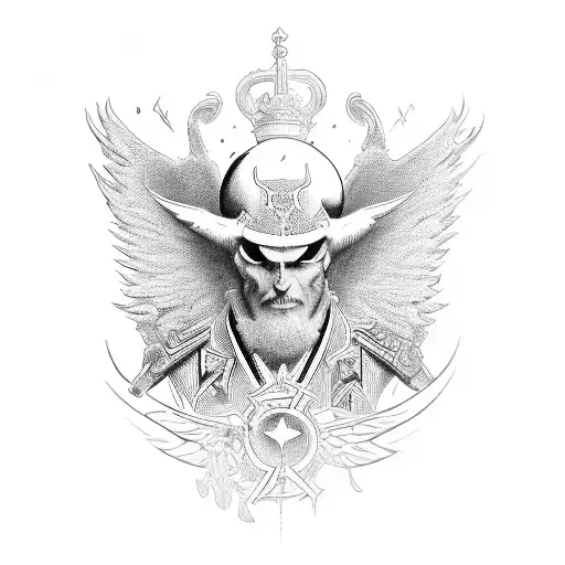 A chessboard, which is played by an angel and a devil tattoo design idea