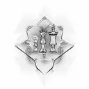 A chess board, which suggests the moves in life tattoo design idea