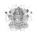 A chess board, which suggests the moves in life tattoo design idea