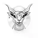 lamb laying down tattoo design idea