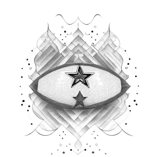 blueberries with Dallas cowboy star tattoo design idea