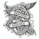 "everything passes" sentence "My arm tattoo design idea
