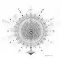 dharma wheel with vajra tattoo design idea