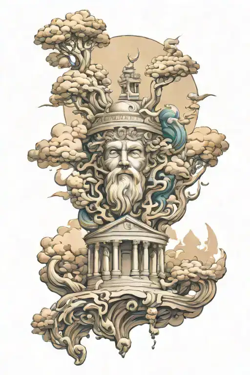 gods Olympus tattoo design idea