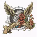 destiny and Keith name with design tattoo design idea