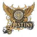 destiny and Keith name with design tattoo design idea