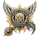 destiny and Keith name with design tattoo design idea