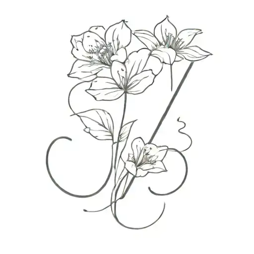 444 numbers with flowers tattoo design idea