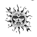Mexican Sun tattoo design idea