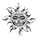 Mexican Sun tattoo design idea