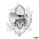 western outlaw tattoo design idea