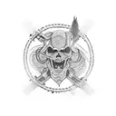 western outlaw tattoo design idea