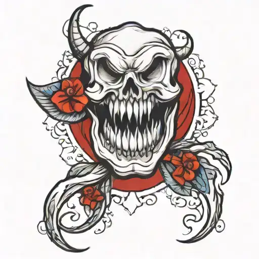 tooth tattoo design idea