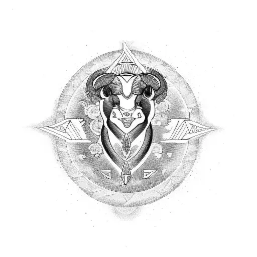 virgo Scorpio and Aries zodiac sign tattoo design idea