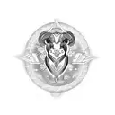 virgo Scorpio and Aries zodiac sign tattoo design idea